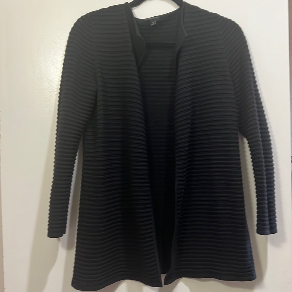 Talbots black open cardigan sweater size p